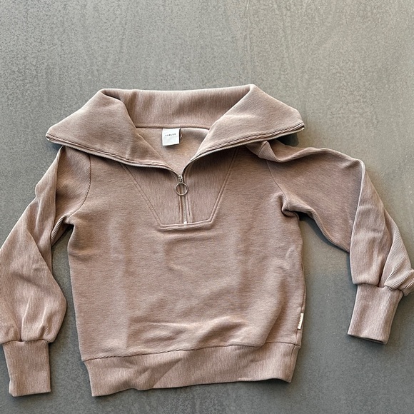 Varley Taupe Ribbed Zip Jacket - Picture 2 of 3